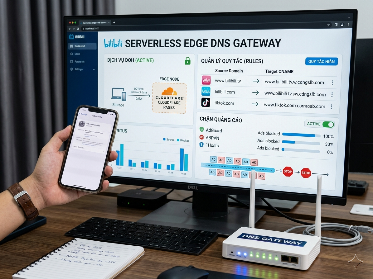 Serverless Edge DNS Gateway – chặn quảng cáo, sửa lỗi ECS Việt Nam và ...